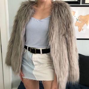 Faux fur coat